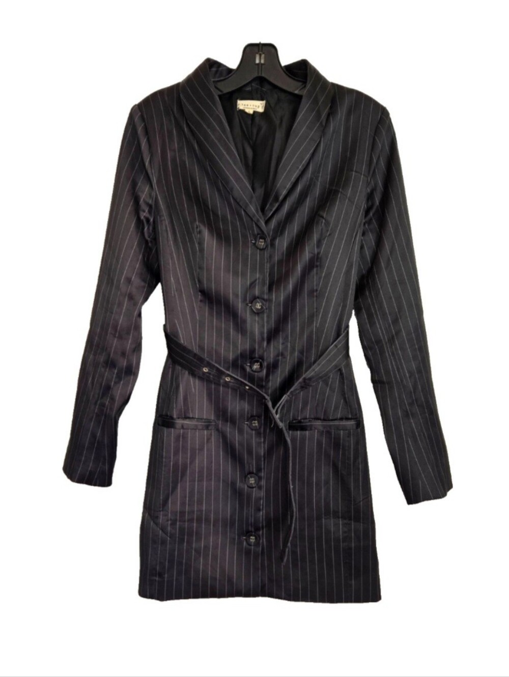Tea & Cup Lightweight Blazer Jacket Women's Size S Black Career Office